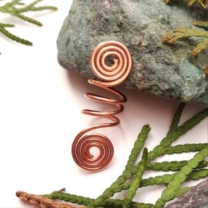 ⭐ NWT Rare Handmade Bronze Spiral Hair Wrap Dreadlock Wrap